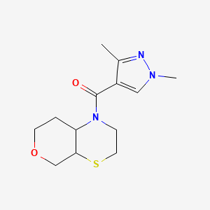 3,4a,5,7,8,8a-hexahydro-2H-pyrano[3,4-b][1,4]thiazin-1-yl-(1,3-dimethylpyrazol-4-yl)methanone