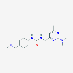 1-[4-[(Dimethylamino)methyl]cyclohexyl]-3-[[2-(dimethylamino)-6-methylpyrimidin-4-yl]methyl]urea