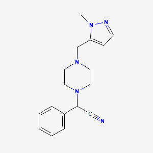 2-[4-[(2-Methylpyrazol-3-yl)methyl]piperazin-1-yl]-2-phenylacetonitrile