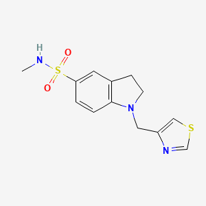 N-methyl-1-(1,3-thiazol-4-ylmethyl)-2,3-dihydroindole-5-sulfonamide