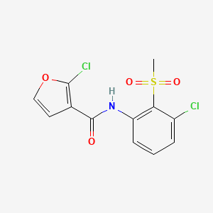 2-chloro-N-(3-chloro-2-methylsulfonylphenyl)furan-3-carboxamide