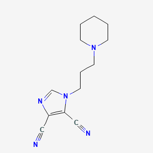 molecular formula C13H17N5 B7674220 1-(3-Piperidin-1-ylpropyl)imidazole-4,5-dicarbonitrile 