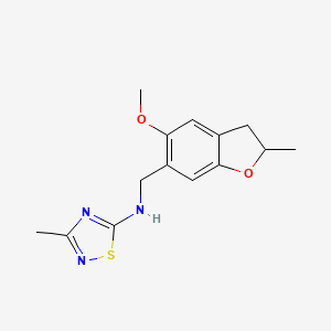 N-[(5-methoxy-2-methyl-2,3-dihydro-1-benzofuran-6-yl)methyl]-3-methyl-1,2,4-thiadiazol-5-amine