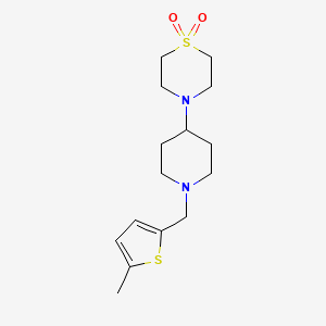 4-[1-[(5-Methylthiophen-2-yl)methyl]piperidin-4-yl]-1,4-thiazinane 1,1-dioxide