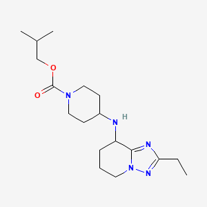 molecular formula C18H31N5O2 B7674230 2-Methylpropyl 4-[(2-ethyl-5,6,7,8-tetrahydro-[1,2,4]triazolo[1,5-a]pyridin-8-yl)amino]piperidine-1-carboxylate 