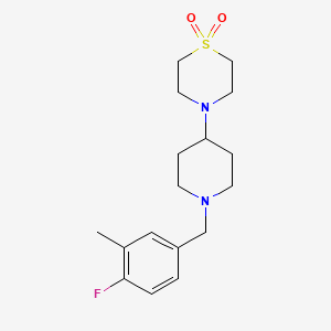 4-[1-[(4-Fluoro-3-methylphenyl)methyl]piperidin-4-yl]-1,4-thiazinane 1,1-dioxide