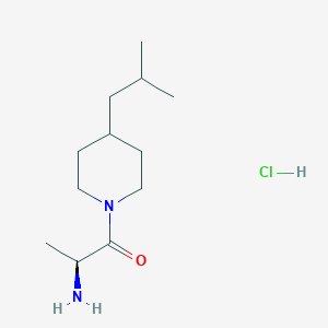 molecular formula C12H25ClN2O B7674246 (2S)-2-amino-1-[4-(2-methylpropyl)piperidin-1-yl]propan-1-one;hydrochloride 