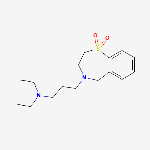 molecular formula C16H26N2O2S B7674268 3-(1,1-dioxo-3,5-dihydro-2H-1lambda6,4-benzothiazepin-4-yl)-N,N-diethylpropan-1-amine 