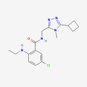 5-chloro-N-[(5-cyclobutyl-4-methyl-1,2,4-triazol-3-yl)methyl]-2-(ethylamino)benzamide