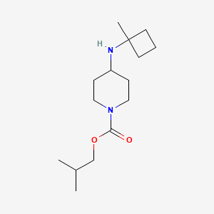 molecular formula C15H28N2O2 B7674281 2-Methylpropyl 4-[(1-methylcyclobutyl)amino]piperidine-1-carboxylate 