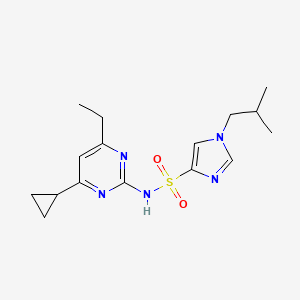 N-(4-cyclopropyl-6-ethylpyrimidin-2-yl)-1-(2-methylpropyl)imidazole-4-sulfonamide