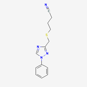 4-[(1-Phenyl-1,2,4-triazol-3-yl)methylsulfanyl]butanenitrile