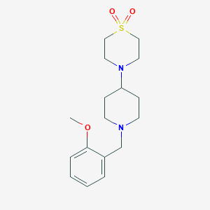 4-[1-[(2-Methoxyphenyl)methyl]piperidin-4-yl]-1,4-thiazinane 1,1-dioxide