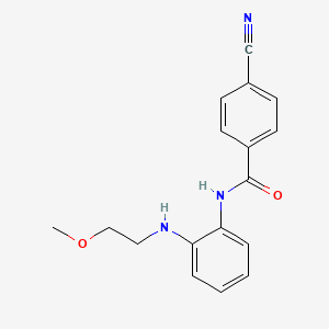 4-cyano-N-[2-(2-methoxyethylamino)phenyl]benzamide