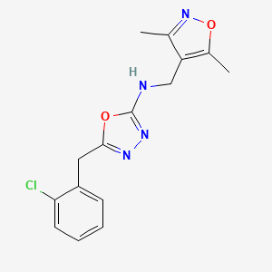 5-[(2-chlorophenyl)methyl]-N-[(3,5-dimethyl-1,2-oxazol-4-yl)methyl]-1,3,4-oxadiazol-2-amine