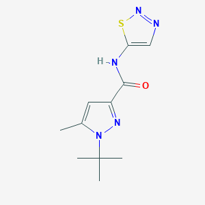 1-tert-butyl-5-methyl-N-(thiadiazol-5-yl)pyrazole-3-carboxamide