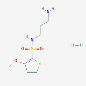 N-(3-aminopropyl)-3-methoxythiophene-2-sulfonamide;hydrochloride