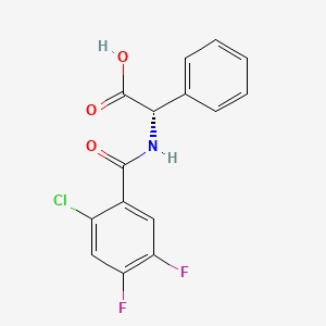 (2S)-2-[(2-chloro-4,5-difluorobenzoyl)amino]-2-phenylacetic acid