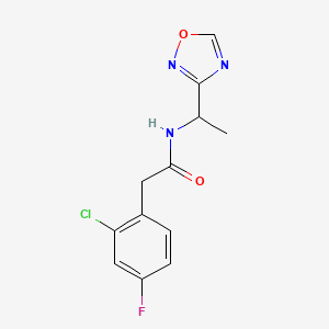 2-(2-chloro-4-fluorophenyl)-N-[1-(1,2,4-oxadiazol-3-yl)ethyl]acetamide