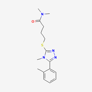 N,N-dimethyl-4-[[4-methyl-5-(2-methylphenyl)-1,2,4-triazol-3-yl]sulfanyl]butanamide