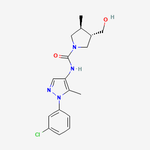 (3S,4S)-N-[1-(3-chlorophenyl)-5-methylpyrazol-4-yl]-3-(hydroxymethyl)-4-methylpyrrolidine-1-carboxamide