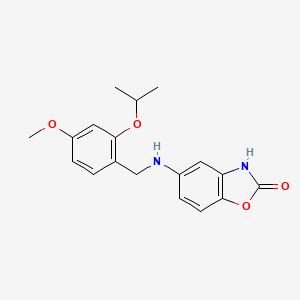 5-[(4-methoxy-2-propan-2-yloxyphenyl)methylamino]-3H-1,3-benzoxazol-2-one