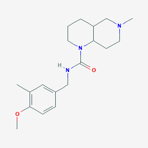 N-[(4-methoxy-3-methylphenyl)methyl]-6-methyl-2,3,4,4a,5,7,8,8a-octahydro-1,6-naphthyridine-1-carboxamide