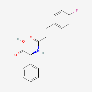 (2S)-2-[3-(4-fluorophenyl)propanoylamino]-2-phenylacetic acid