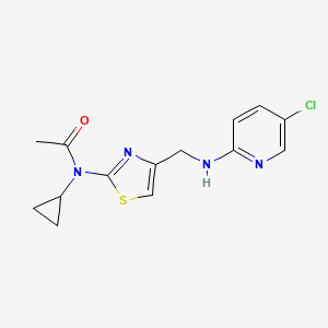 N-[4-[[(5-chloropyridin-2-yl)amino]methyl]-1,3-thiazol-2-yl]-N-cyclopropylacetamide