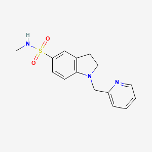 N-methyl-1-(pyridin-2-ylmethyl)-2,3-dihydroindole-5-sulfonamide