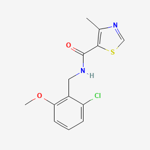 N-[(2-chloro-6-methoxyphenyl)methyl]-4-methyl-1,3-thiazole-5-carboxamide