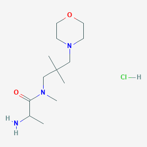 molecular formula C13H28ClN3O2 B7674509 2-amino-N-(2,2-dimethyl-3-morpholin-4-ylpropyl)-N-methylpropanamide;hydrochloride 