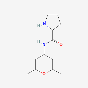 N-(2,6-dimethyloxan-4-yl)pyrrolidine-2-carboxamide