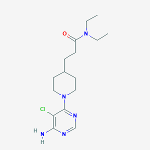 3-[1-(6-amino-5-chloropyrimidin-4-yl)piperidin-4-yl]-N,N-diethylpropanamide