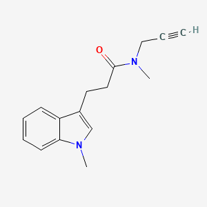 N-methyl-3-(1-methylindol-3-yl)-N-prop-2-ynylpropanamide