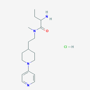 2-amino-N-methyl-N-[2-(1-pyridin-4-ylpiperidin-4-yl)ethyl]butanamide;hydrochloride