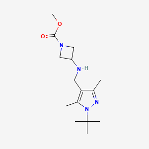 Methyl 3-[(1-tert-butyl-3,5-dimethylpyrazol-4-yl)methylamino]azetidine-1-carboxylate