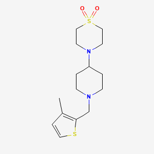 4-[1-[(3-Methylthiophen-2-yl)methyl]piperidin-4-yl]-1,4-thiazinane 1,1-dioxide