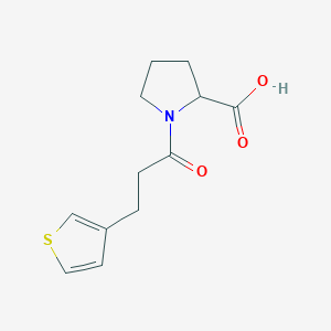 1-(3-Thiophen-3-ylpropanoyl)pyrrolidine-2-carboxylic acid