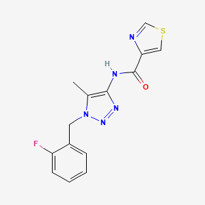 N-[1-[(2-fluorophenyl)methyl]-5-methyltriazol-4-yl]-1,3-thiazole-4-carboxamide