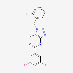 3,5-difluoro-N-[1-[(2-fluorophenyl)methyl]-5-methyltriazol-4-yl]benzamide