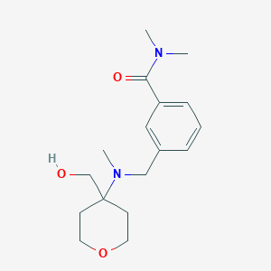 molecular formula C17H26N2O3 B7674695 3-[[[4-(hydroxymethyl)oxan-4-yl]-methylamino]methyl]-N,N-dimethylbenzamide 