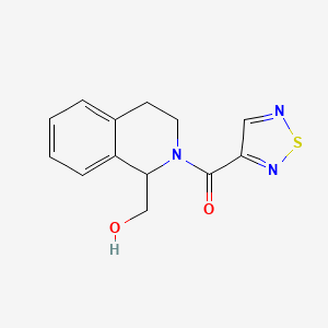 molecular formula C13H13N3O2S B7674699 [1-(hydroxymethyl)-3,4-dihydro-1H-isoquinolin-2-yl]-(1,2,5-thiadiazol-3-yl)methanone 