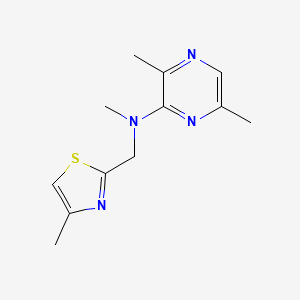 N,3,6-trimethyl-N-[(4-methyl-1,3-thiazol-2-yl)methyl]pyrazin-2-amine