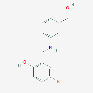 4-Bromo-2-[[3-(hydroxymethyl)anilino]methyl]phenol