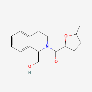 molecular formula C16H21NO3 B7674719 [1-(hydroxymethyl)-3,4-dihydro-1H-isoquinolin-2-yl]-(5-methyloxolan-2-yl)methanone 