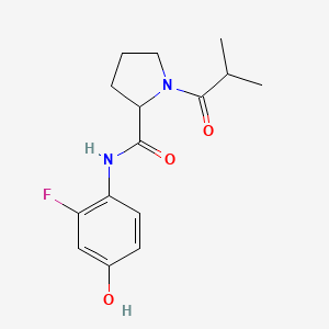 N-(2-fluoro-4-hydroxyphenyl)-1-(2-methylpropanoyl)pyrrolidine-2-carboxamide