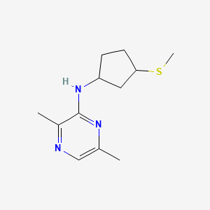 3,6-dimethyl-N-(3-methylsulfanylcyclopentyl)pyrazin-2-amine