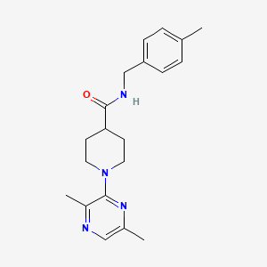 molecular formula C20H26N4O B7674740 1-(3,6-dimethylpyrazin-2-yl)-N-[(4-methylphenyl)methyl]piperidine-4-carboxamide 