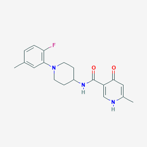 N-[1-(2-fluoro-5-methylphenyl)piperidin-4-yl]-6-methyl-4-oxo-1H-pyridine-3-carboxamide